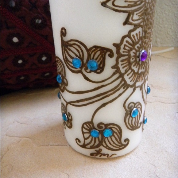 Unity Candle Set, Peacock Candles, New - Picture 3 of 4